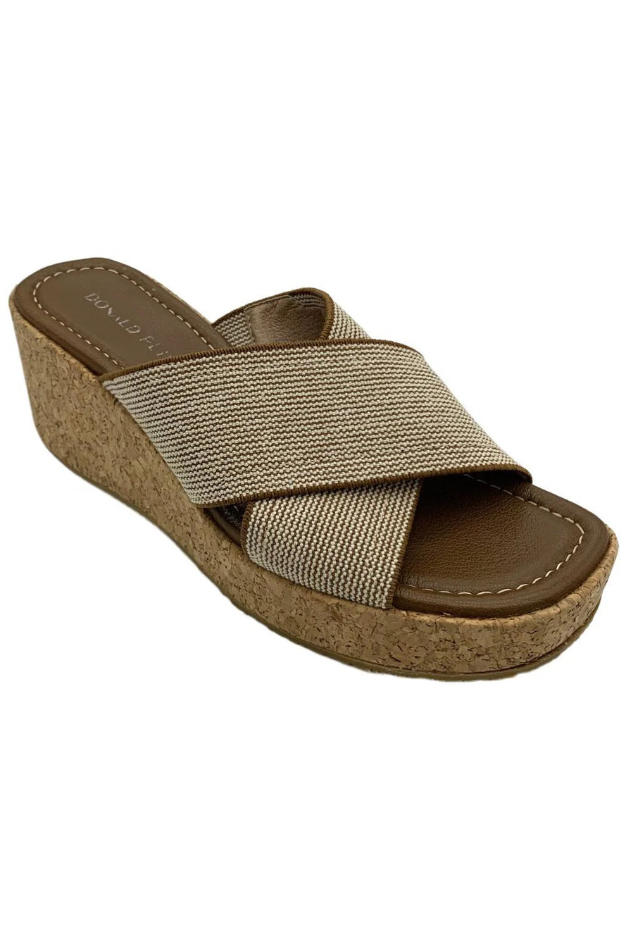 Donald Pliner Women's Jocelyn Wedge Sandal Basic Elastic Saddle - Medium